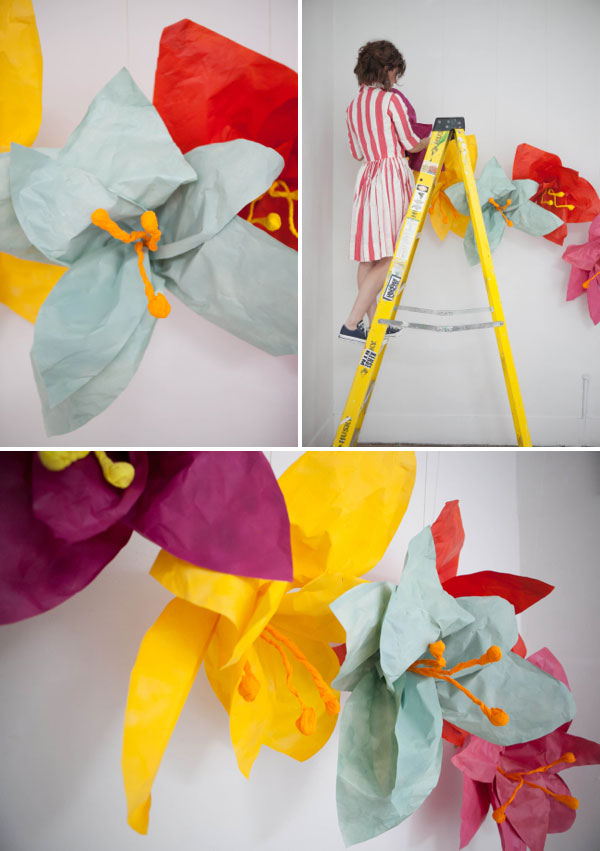 Как сделать большие цветы из бумаги для фотосессии