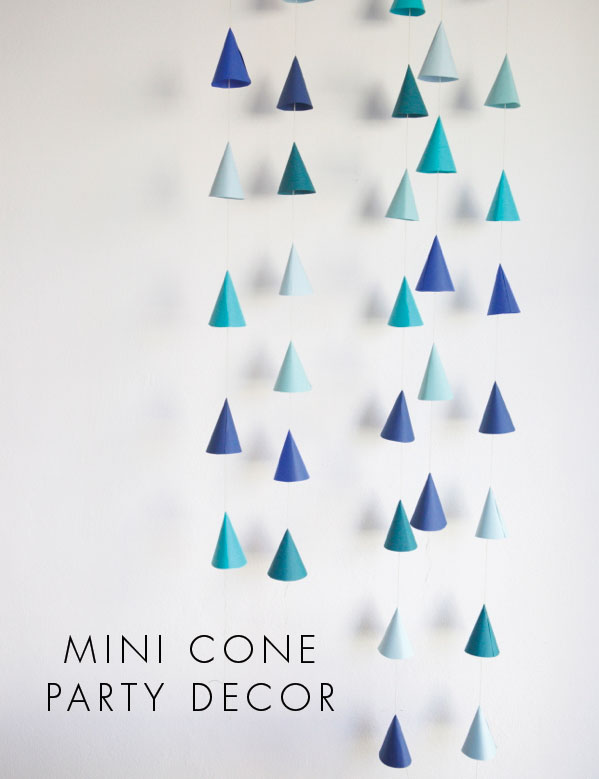 Mini Cone Party Decor | Oh Happy Day