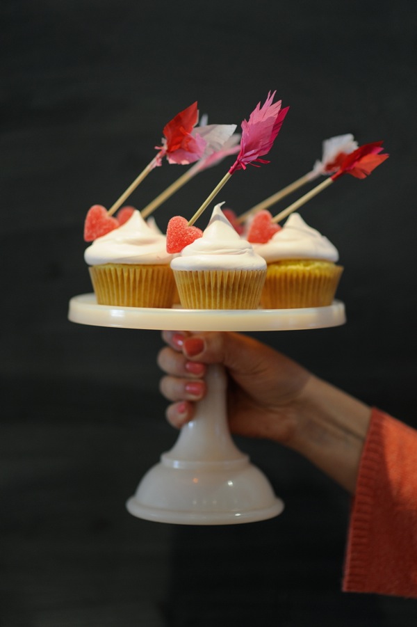 Ámor nyíl Valentine Cupcake mulch DIY | Oh Happy Day!