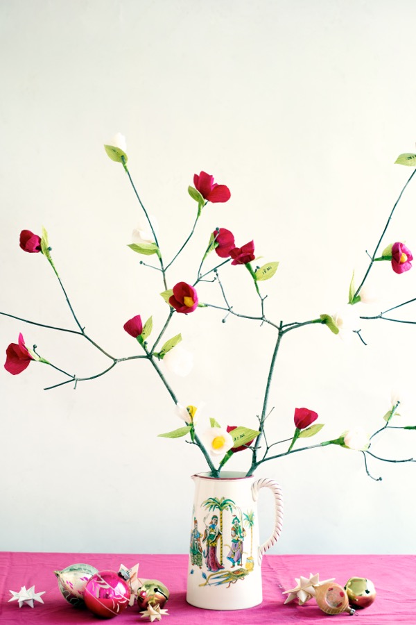 Crepe Paper Flower Advent Calendar DIY Oh Happy Day Bloglovin
