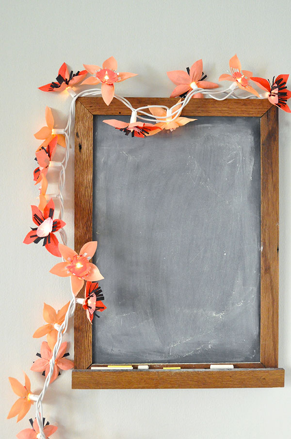 Paper Flower Lights Garland | Oh Happy Day!