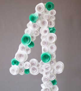 Spiral Flower Number DIY | Oh Happy Day!