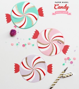 Paper Wheel Candy Greetings
