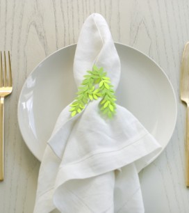 Punched Leaf Napkin Rings | Oh Happy Day!