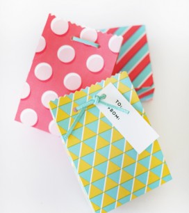 Printable Geometric Gift Bags | Oh Happy Day!