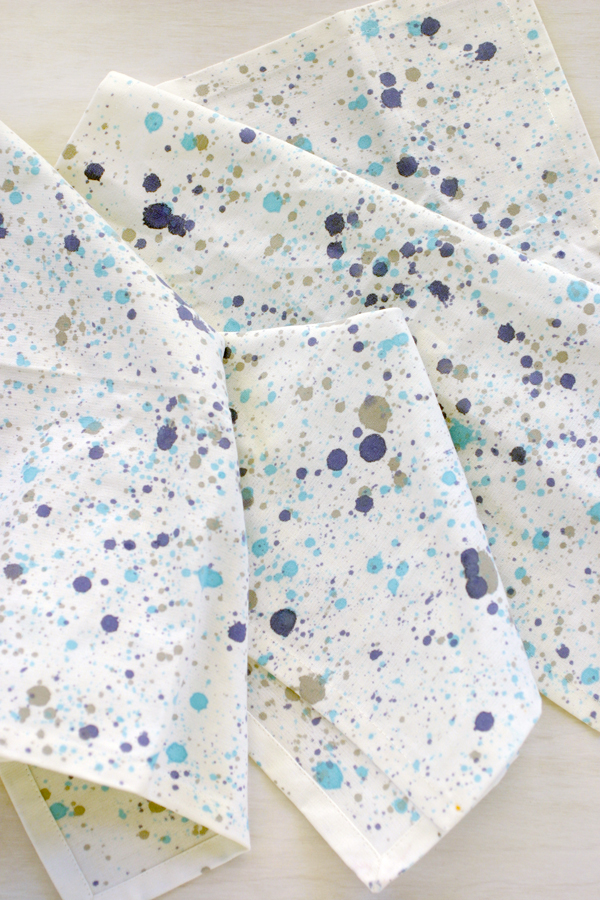 Splatter Painted Napkins