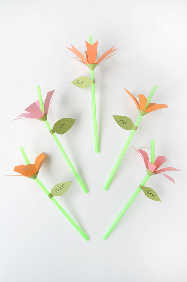 DIY Flower Straws